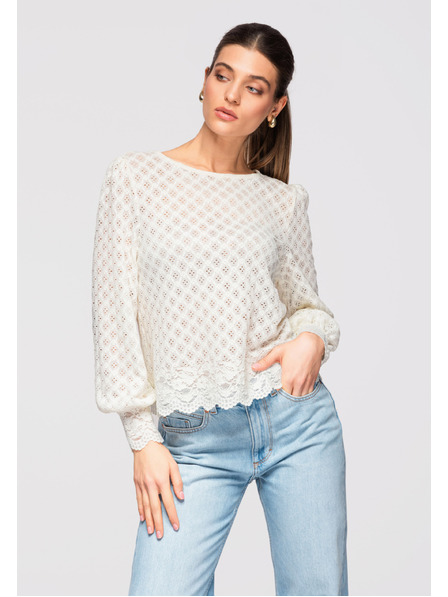 Edoti Dámská halenka LARICA OW-TS-E0023 - smetanová Larica