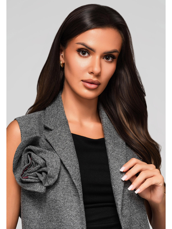 Edoti Dámská vesta LW-BLZV-0102 - šedá Larica