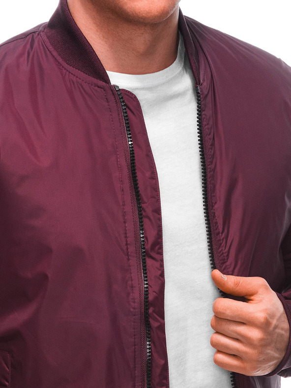 Edoti Pánská přechodná bunda bomber 532C - bordó OTHER