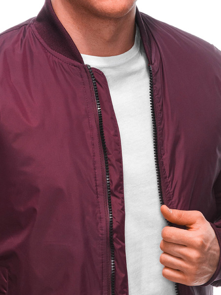 Edoti Pánská přechodná bunda bomber 532C - bordó OTHER