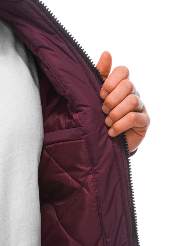 Edoti Pánská přechodná bunda bomber 532C - bordó OTHER