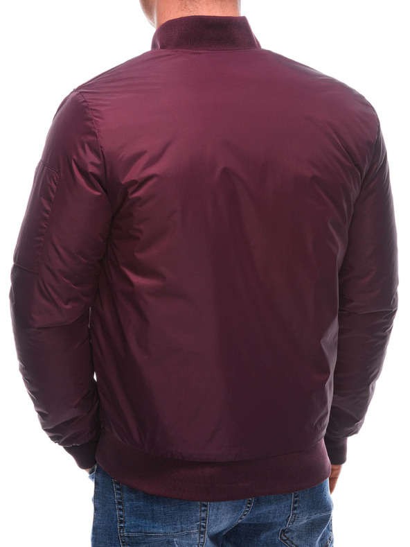 Edoti Pánská přechodná bunda bomber 532C - bordó OTHER