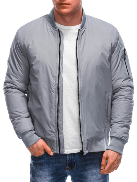 Edoti Pánská přechodná bunda bomber 532C - šedá OTHER