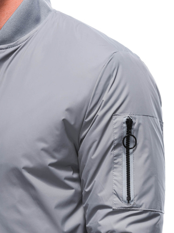 Edoti Pánská přechodná bunda bomber 532C - šedá OTHER
