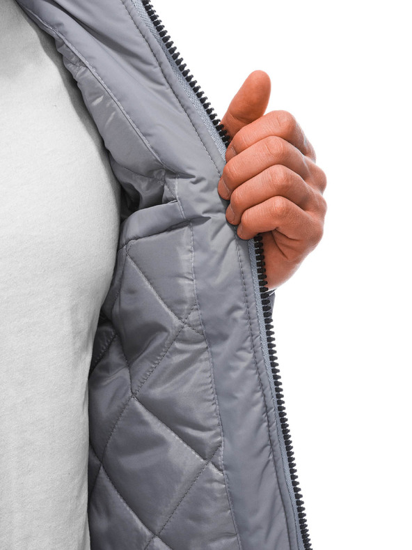 Edoti Pánská přechodná bunda bomber 532C - šedá OTHER