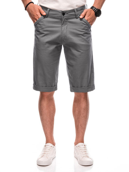 Edoti Pánské krátké šortky chino 504W - šedé OTHER