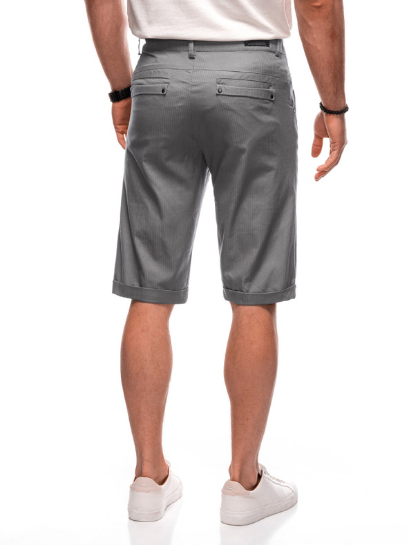 Edoti Pánské krátké šortky chino 504W - šedé OTHER