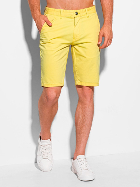 Edoti Pánské krátké šortky chino 341W - světle žluté OTHER