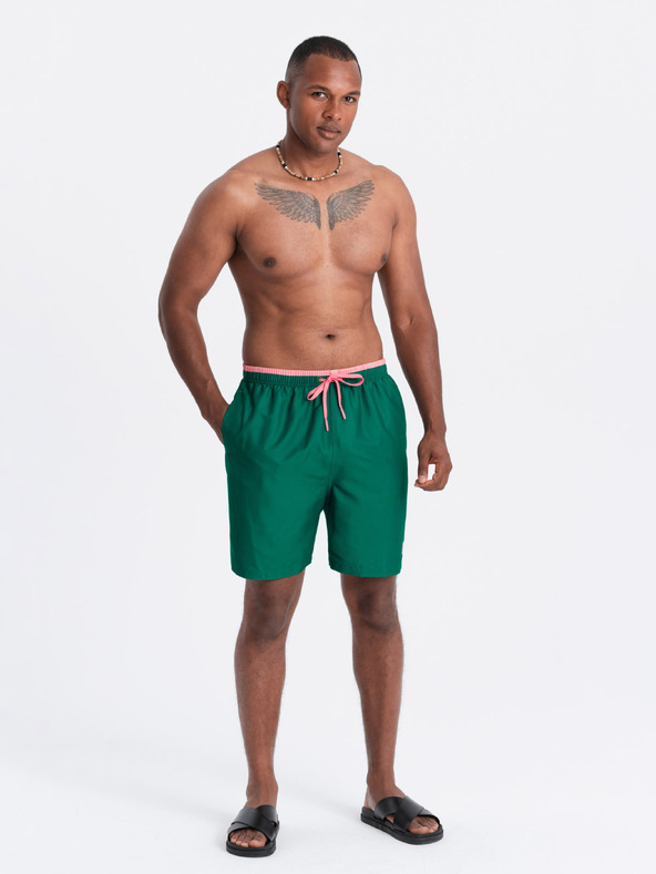 Edoti Pánské krátké plavecké šortky 525W - zelené OTHER
