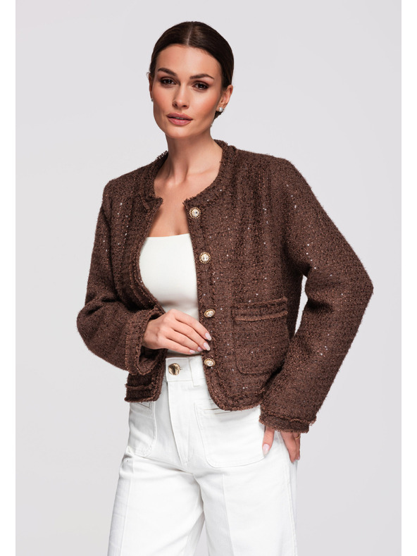 Edoti Dámská bunda LARICA OW-BLZB-0105 - hnědá Larica