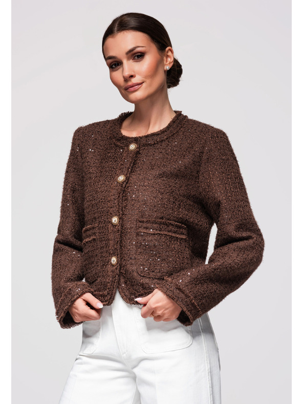 Edoti Dámská bunda LARICA OW-BLZB-0105 - hnědá Larica