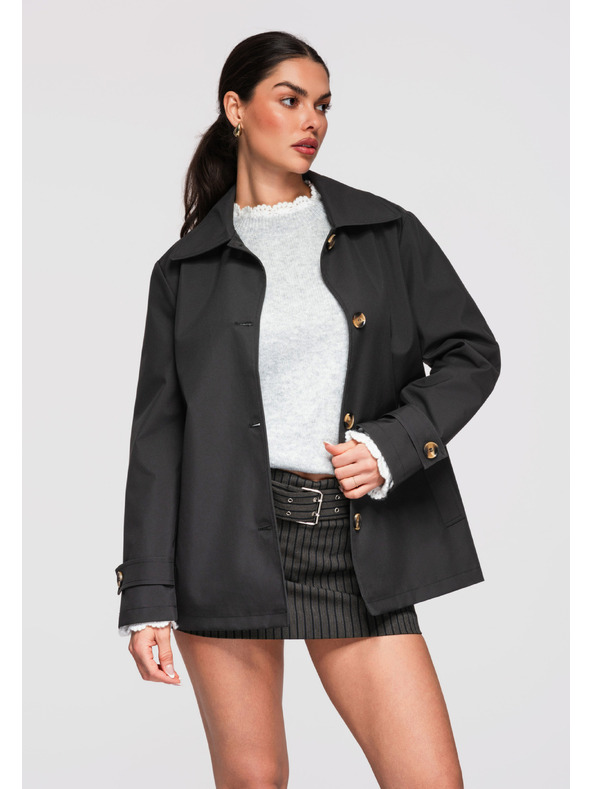 Edoti Dámský kabát LARICA OW-COLC-0114 - černý Larica