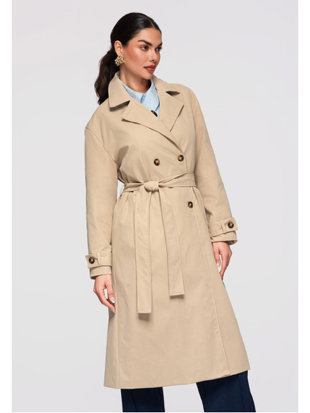Edoti Dámský kabát LARICA OW-COLC-0119 - taupe Larica