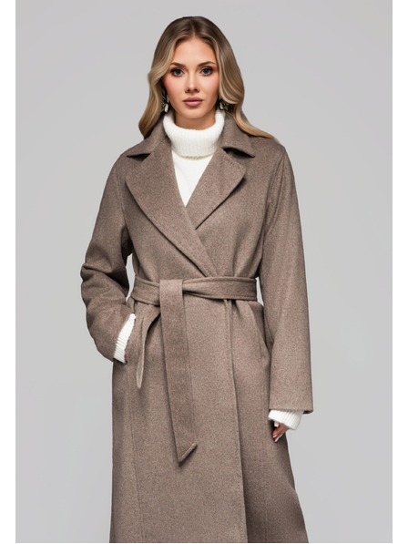 Edoti Dámský vlněný kabát LARICA OW-COLC-0106 v2 - taupe Larica