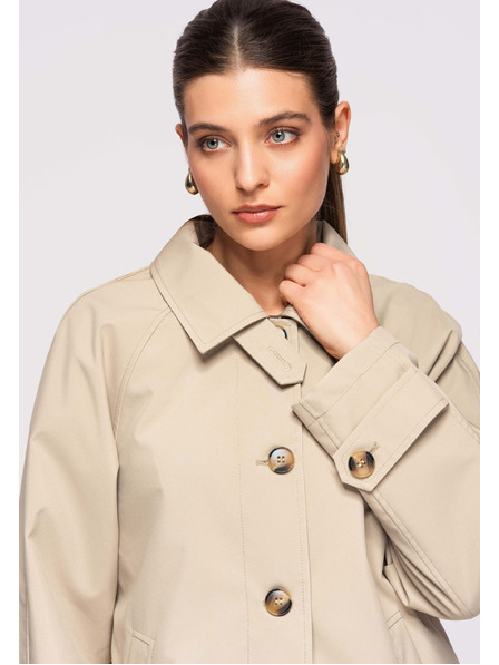 Edoti Dámský kabát LARICA OW-COLC-0118 - černý Larica