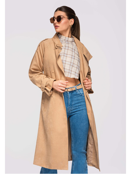 Edoti Dámský kabát LARICA OW-COLC-0115 - taupe Larica