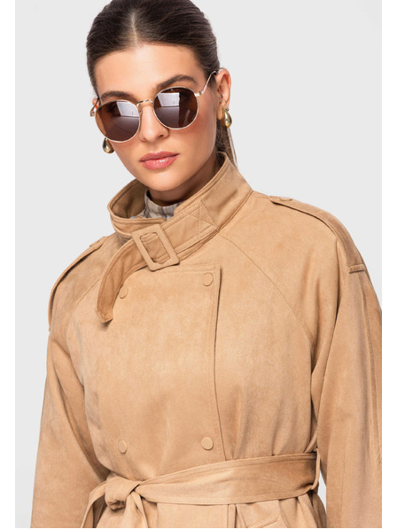 Edoti Dámský kabát LARICA OW-COLC-0115 - taupe Larica