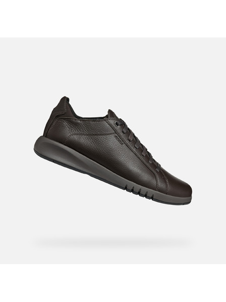 Geox Hnědé pánské tenisky Geox Aerantis