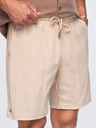 Ombre Clothing Pánské strukturované bavlněné šortky – světle hnědé V1 OM-SRCS-0209 Ombre Clothing