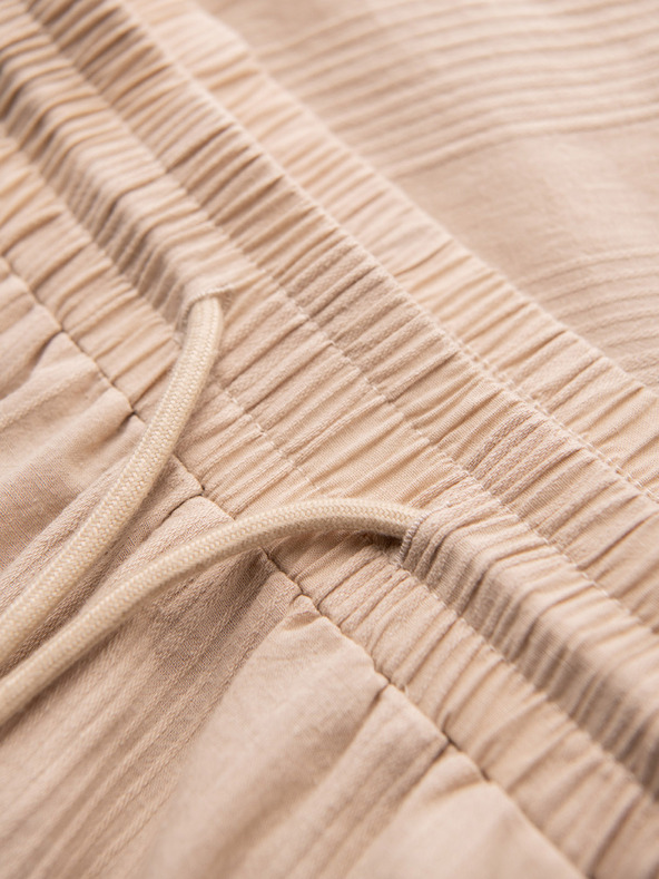 Ombre Clothing Pánské strukturované bavlněné šortky – světle hnědé V1 OM-SRCS-0209 Ombre Clothing