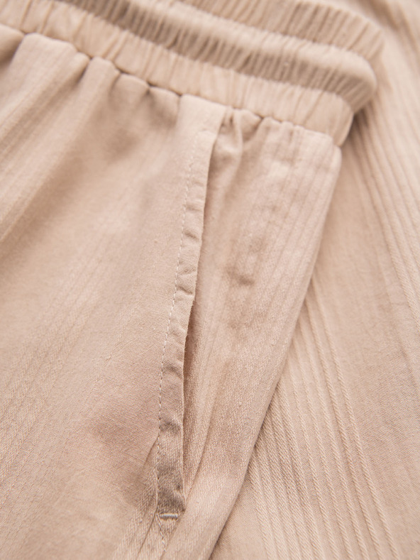 Ombre Clothing Pánské strukturované bavlněné šortky – světle hnědé V1 OM-SRCS-0209 Ombre Clothing