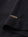 Ombre Clothing Pánské bavlněné šortky se strukturovaným vzorem – černé V2 OM-SRCS-0209 Ombre Clothing