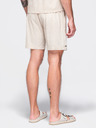 Ombre Clothing Pánské strukturované bavlněné šortky – krémové V3 OM-SRCS-0209 Ombre Clothing