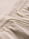 Ombre Clothing Pánské šortky ze strukturované bavlny – krémové V2 OM-SRCS-0207 Ombre Clothing