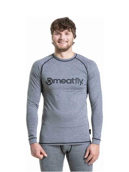 Meatfly Meatfly pánské termo tričko Avery Charcoal Heather