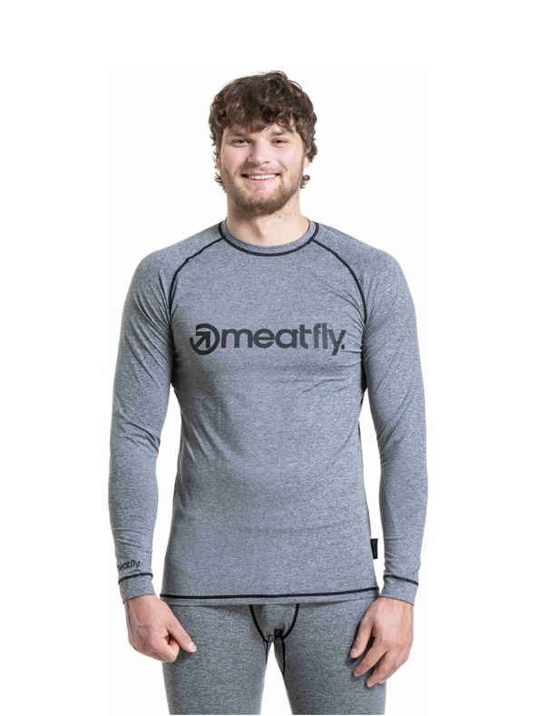 Meatfly Meatfly pánské termo tričko Avery Charcoal Heather