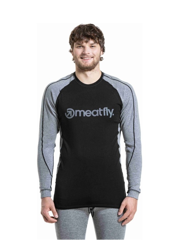 Meatfly Meatfly pánské merino tričko Carl Charcoal Heather