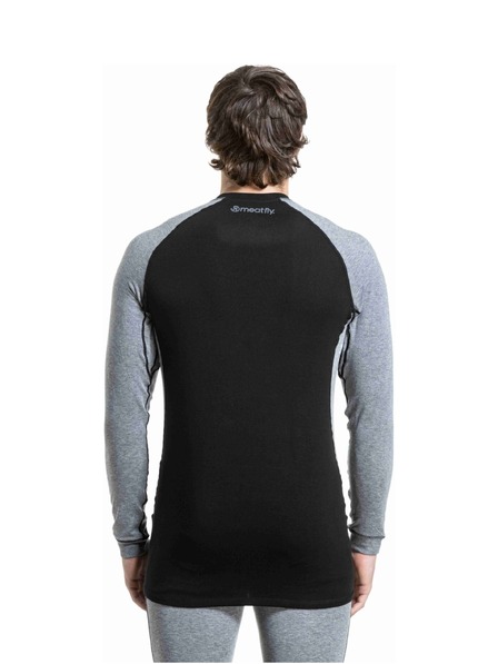 Meatfly Meatfly pánské merino tričko Carl Charcoal Heather