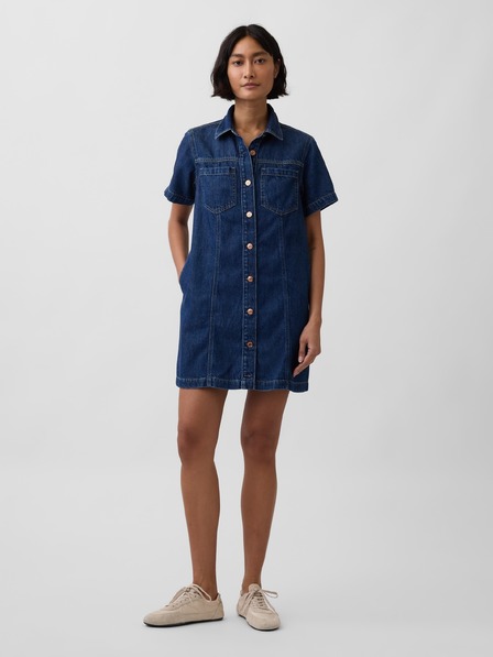 GAP Džínové mini šaty UltraSoft GAP