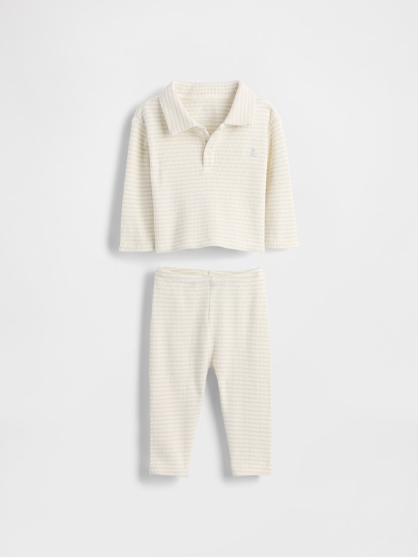 GAP Baby outfit set s vaflovým vzorem Softspun Brannan Bear GAP