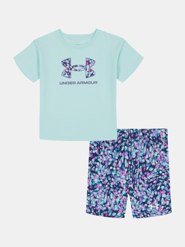 Under Armour Dívčí set Under Armour UA PRINTED BIKE SHORT SET