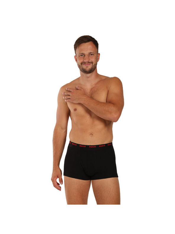 HUGO Sada pěti - pánské boxerky HUGO černé