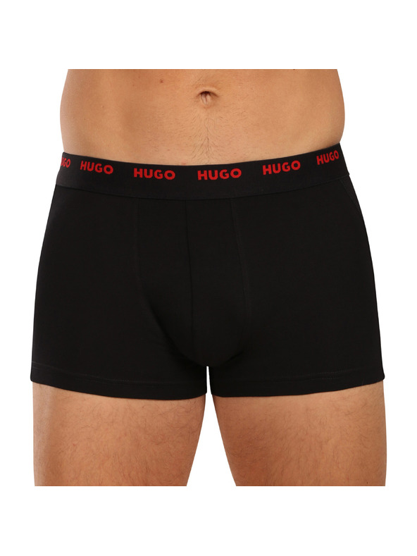 HUGO Sada pěti - pánské boxerky HUGO černé