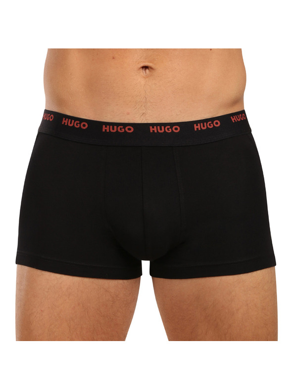 HUGO Sada pěti - pánské boxerky HUGO černé