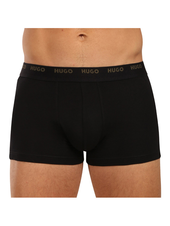 HUGO Sada pěti - pánské boxerky HUGO černé