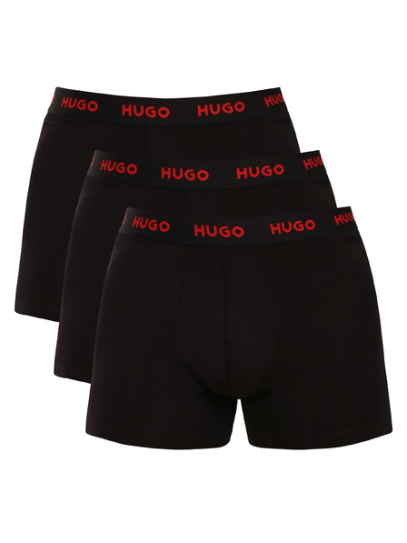 HUGO Sada tří - pánské boxerky HUGO černé