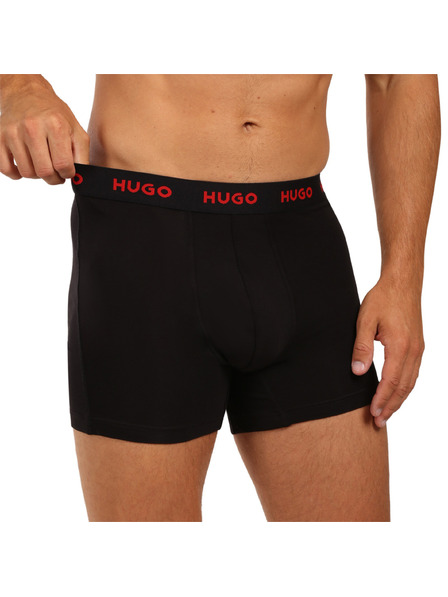 HUGO Sada tří - pánské boxerky HUGO černé