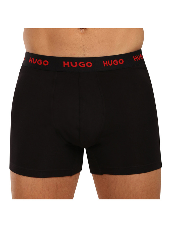HUGO Sada tří - pánské boxerky HUGO černé