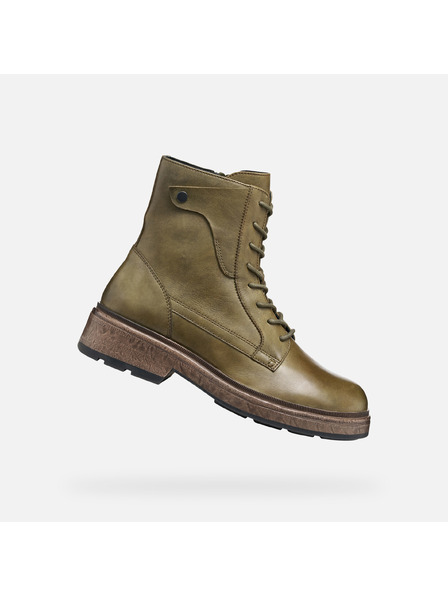 Geox Khaki dámská kotníková obuv Geox Swelen