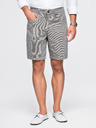 Ombre Clothing Pánské strukturované šortky REGULAR FIT – hnědý melír V1 OM-SRCS-0189 Ombre Clothing