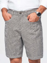 Ombre Clothing Pánské strukturované šortky REGULAR FIT – hnědý melír V1 OM-SRCS-0189 Ombre Clothing