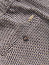Ombre Clothing Pánské strukturované šortky REGULAR FIT – hnědý melír V1 OM-SRCS-0189 Ombre Clothing