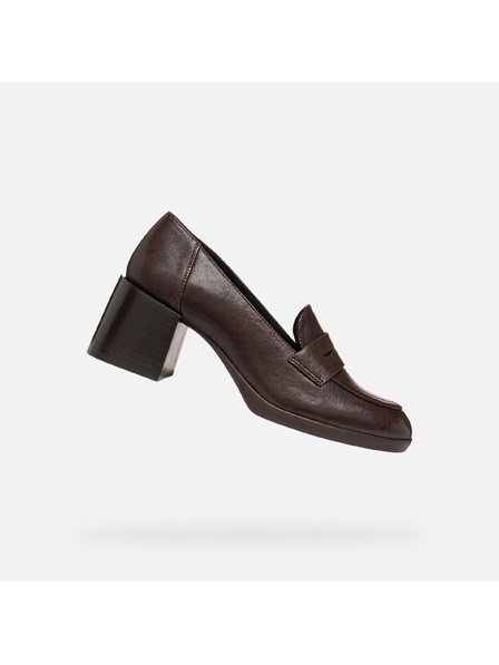 Geox Tmavě hnědá dámská obuv na podpatku Geox Walk Pleasure 55T