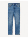 Celio Modré pánské straight fit džíny Celio C15 Stlmaille