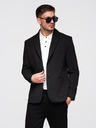 Ombre Clothing Pánská bunda s vysokým límcem a kapucí černá Ombre Clothing