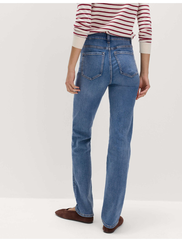 Marks & Spencer Modré dámské straight fit džíny Marks & Spencer